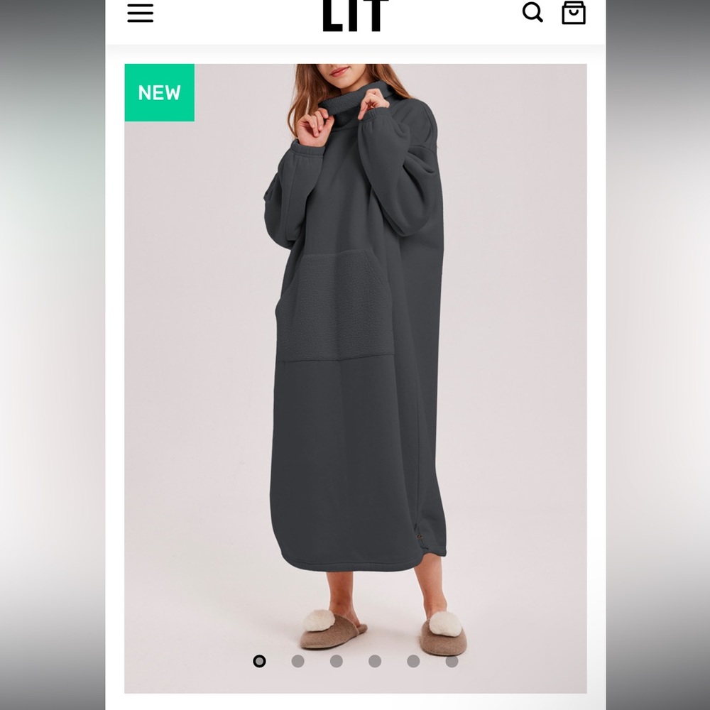 LIT Oversized High Neck Knit Dress